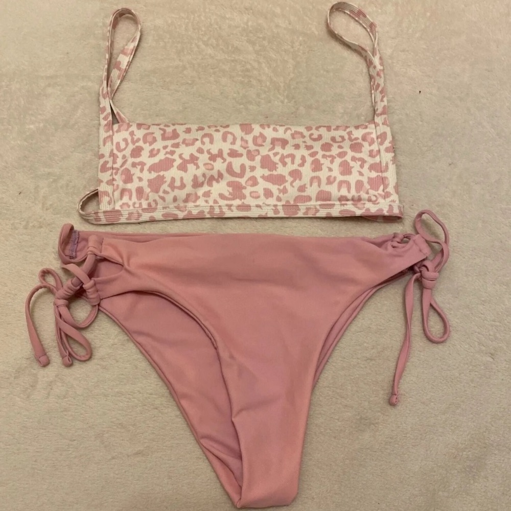 SHEIN Light Pink Leopard Bikini Set - Picture 12 of 12